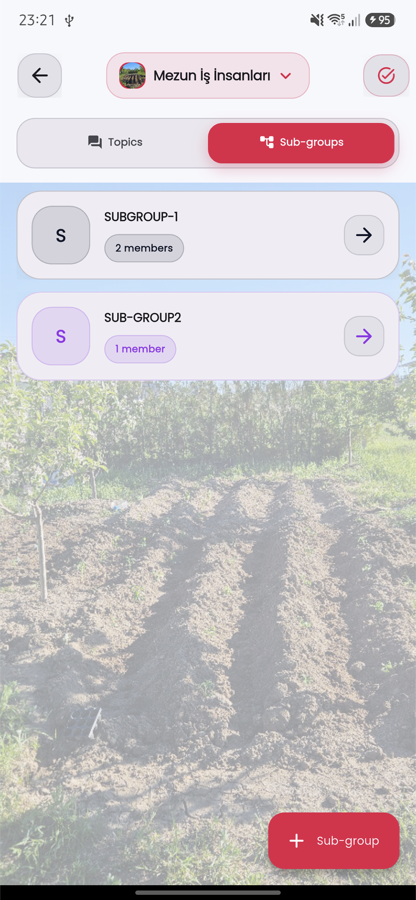 Cosmos sub-groups screen